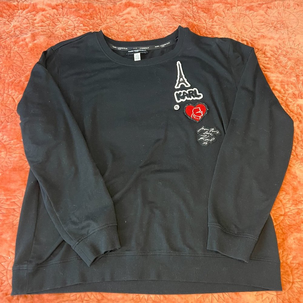 Karl Lagerfeld Paris Patch Sweatshirt